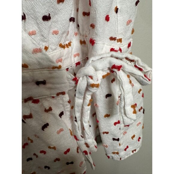 Madewell Ruffle‑Hem Wrap Top in Clipdot Size Small Embroidered As Seen on TV - Picture 4 of 10